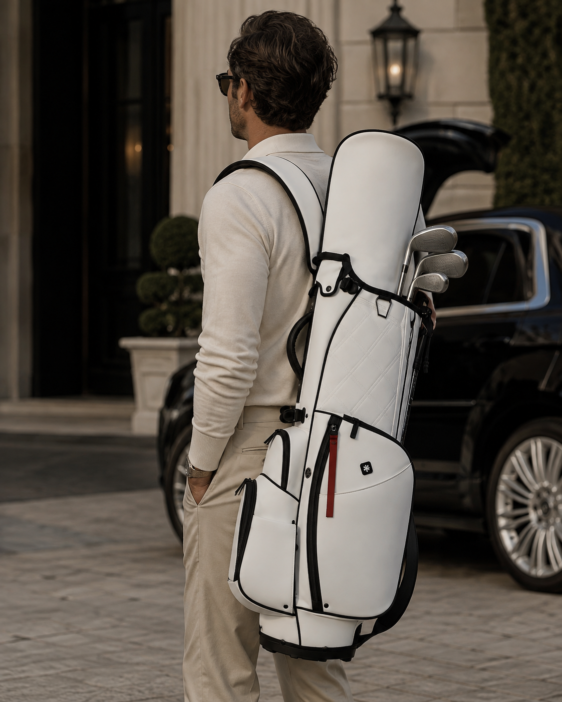Classic Matelassê Golf Stand Bag – Vintage Ivory