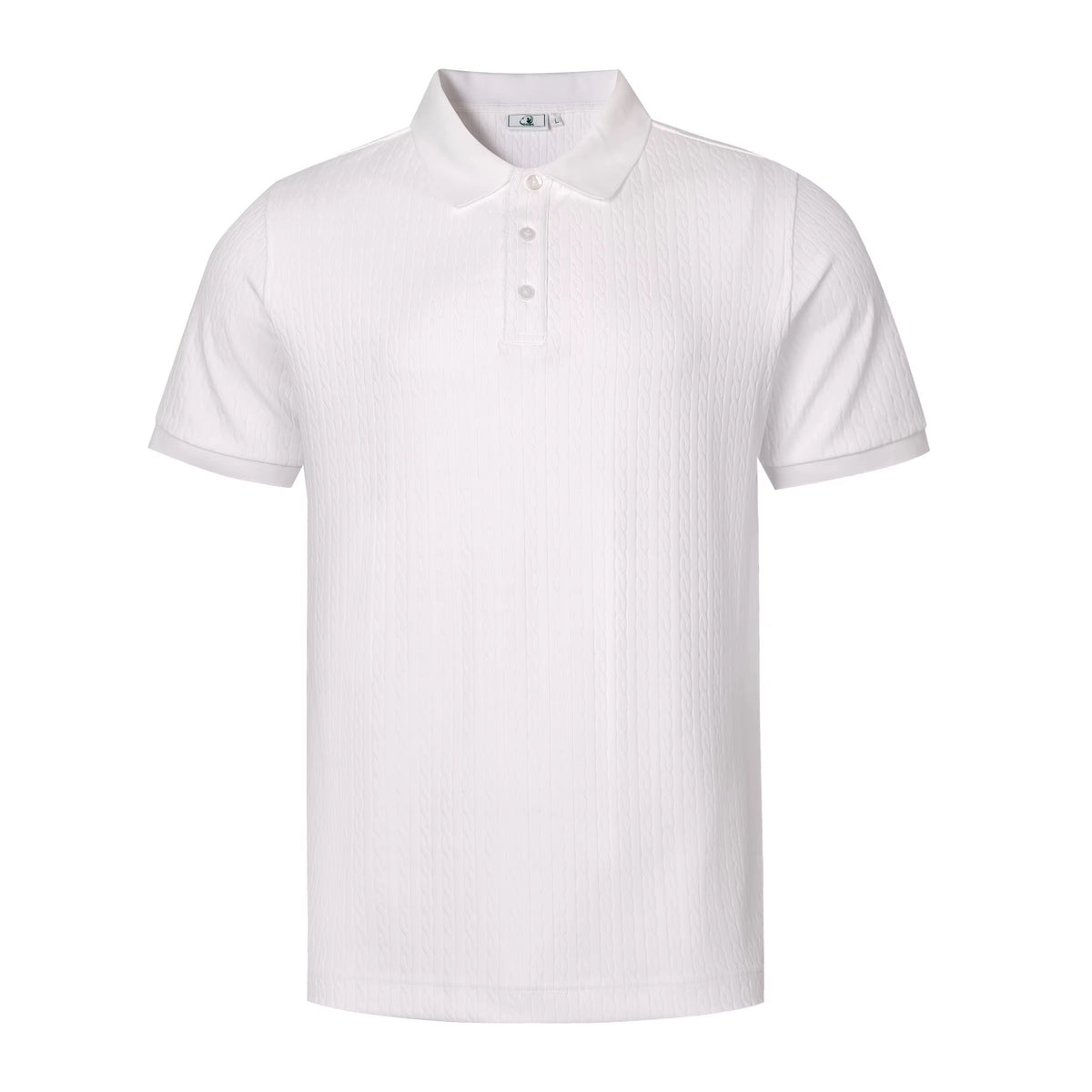 The Heritage Textured Cotton Polo – Off-White